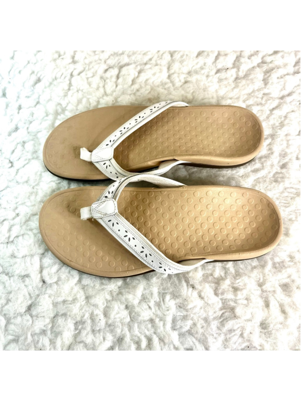 Vionic Casandra orthotic white leather sandals women size 10 - Picture 3 of 7